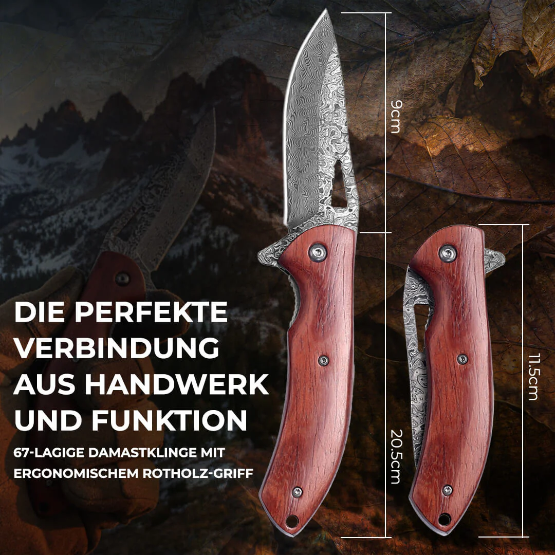 3-teiliges Premium Taschenmesser-Set aus Damaststahl - Image 11