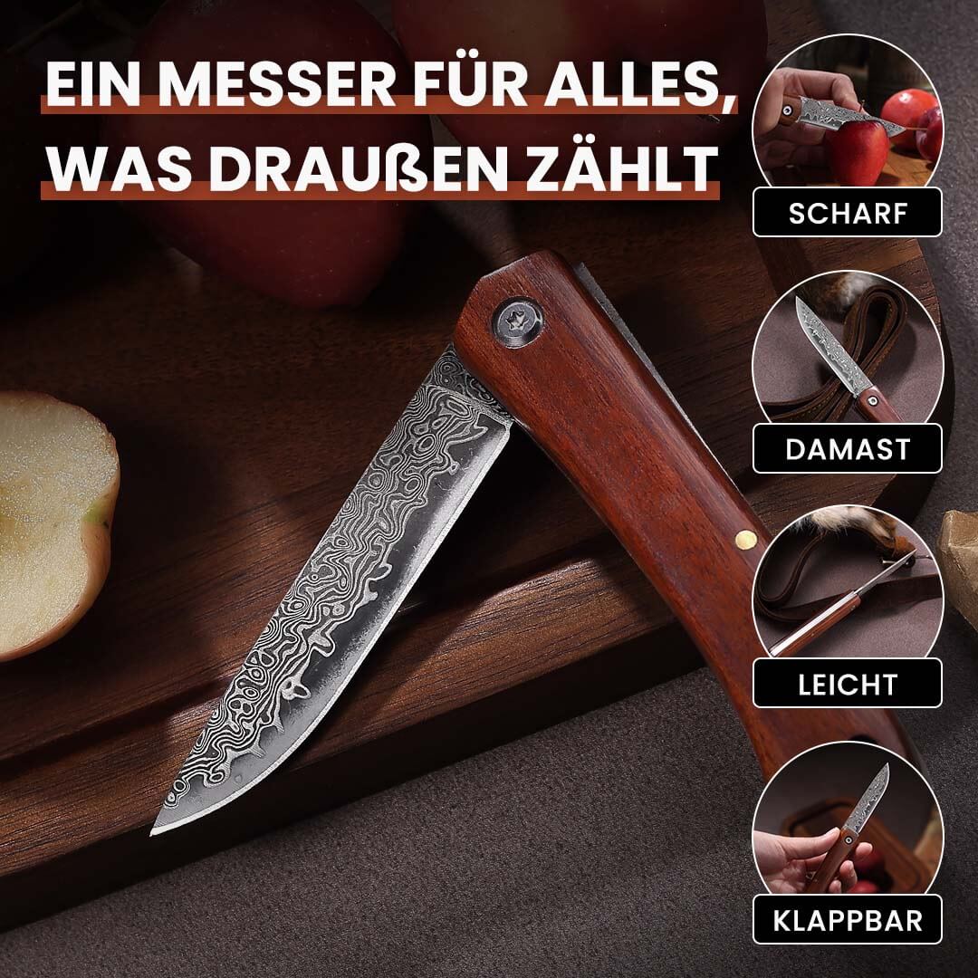 3-teiliges Premium Taschenmesser-Set aus Damaststahl - Image 6