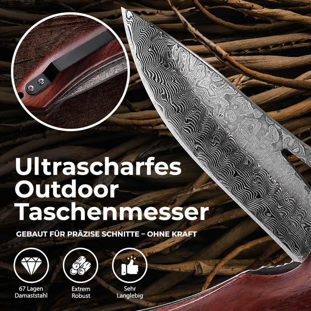 3-teiliges Premium Taschenmesser-Set aus Damaststahl - Image 9