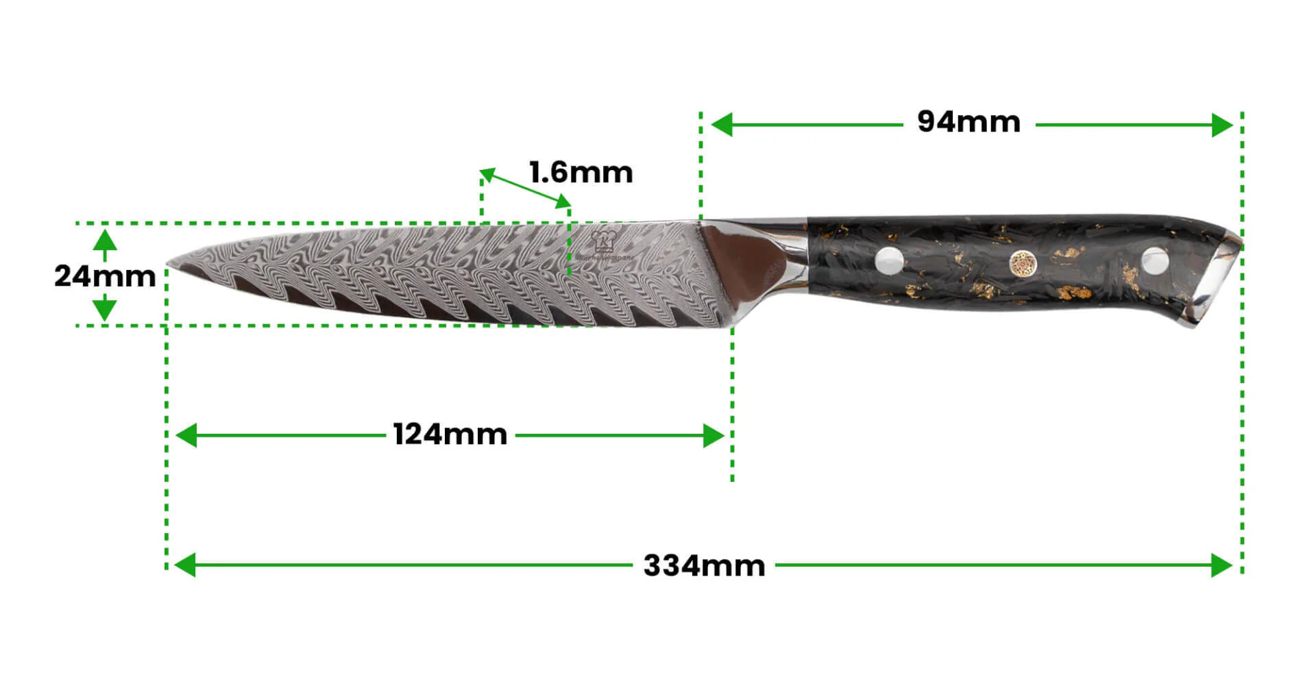 Kiiro Office Damastmesser - Image 3