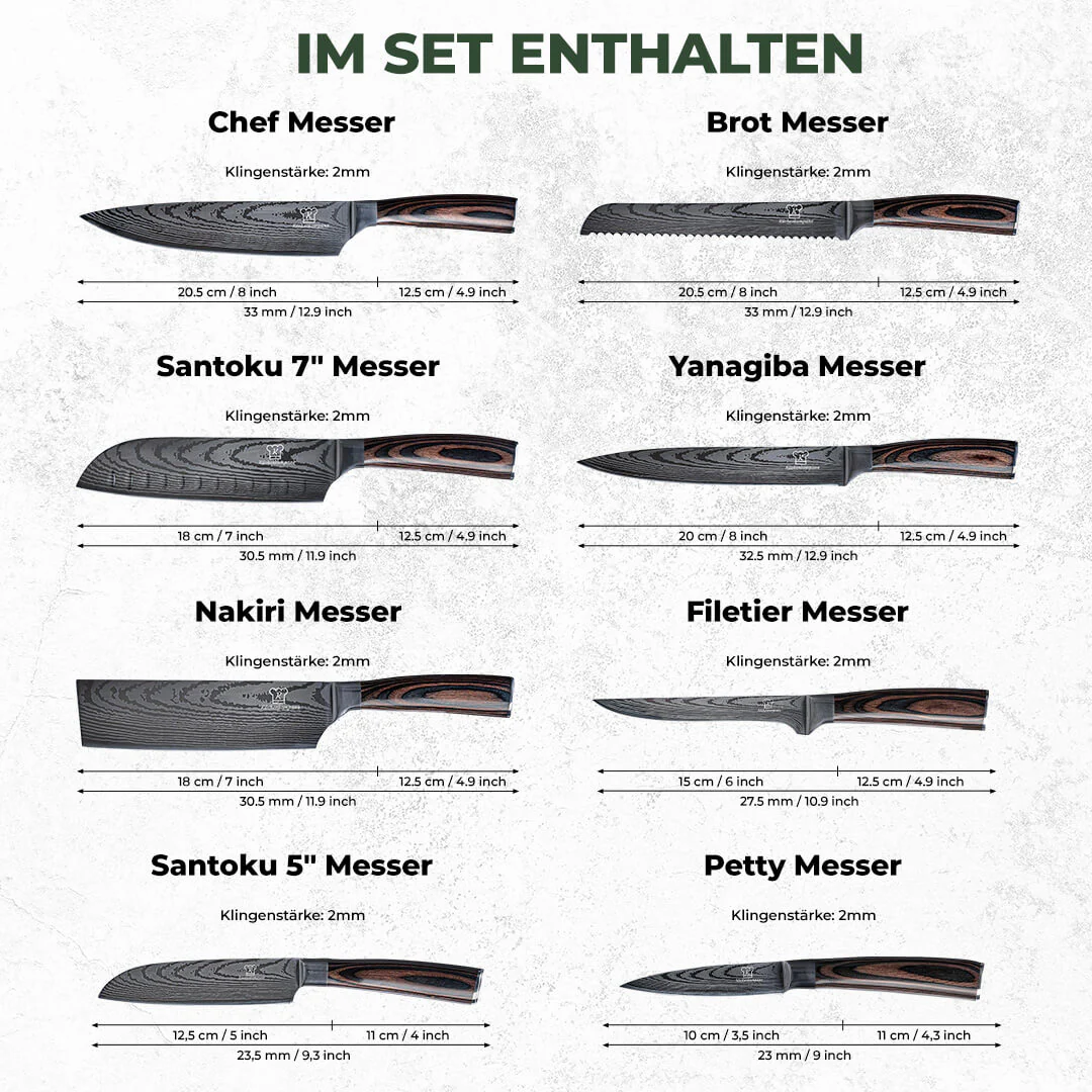 Asiatisches Messerset Premium 8-teilig - Image 7