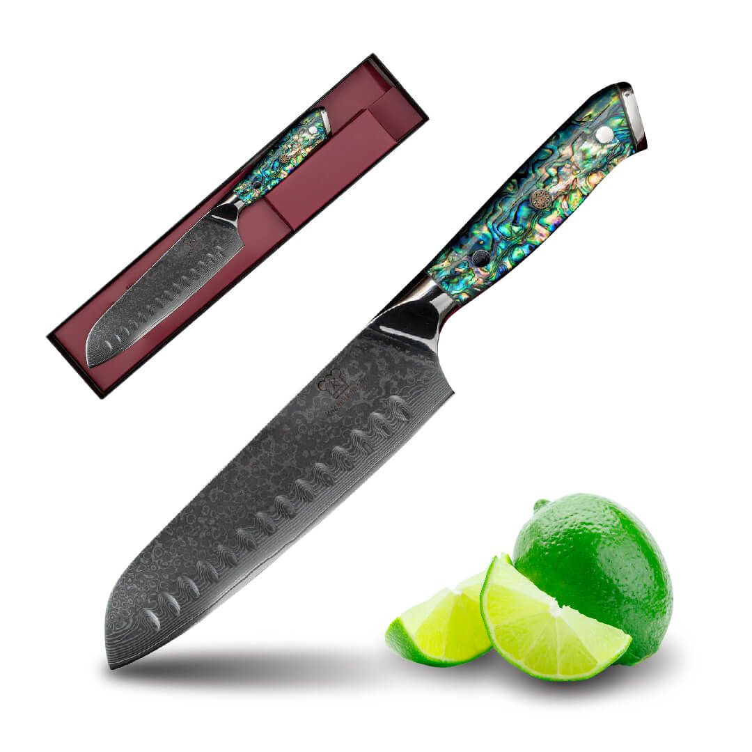 Sheru Santoku Damastmesser - Image 7